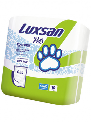 LUXSAN Premium GEL коврики (пеленки) для животных, 60х60см, 10 шт