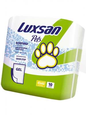 LUXSAN Premium GEL коврики (пеленки) для животных, 40х60см, 10 шт