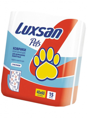 LUXSAN Premium коврики (пеленки) для животных, 40х60см, 15 шт