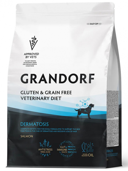 Grandorf Dog Vet Dermatosis сухой диетический корм для собак при дерматозах, лосось