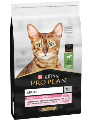 Pro Plan Adult Delicate Digestion, ягненок, 10кг
