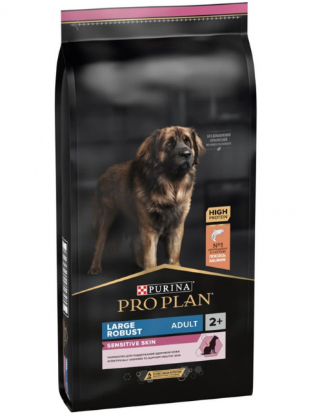 Pro Plan Large Robust Adult Sensitive Skin, лосось