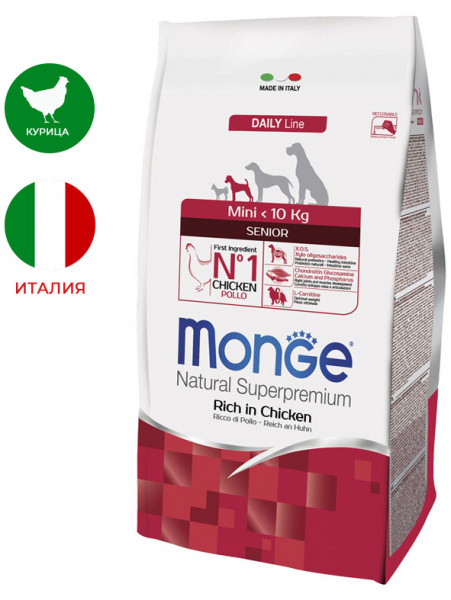 Monge Superpremium Dog Mini Senior Chicken