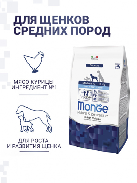 Monge Dog Daily Line Puppy&Junior Medium купить в ZooKorm24.ru
