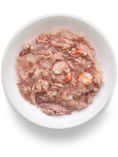 Grandorf Fresh Cat беззерновой, филе тунца с креветками в желе, консервы купить в ZooKorm24.ru
