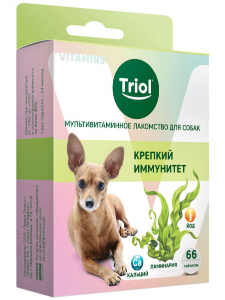 Triol Мультивитаминное лакомство Крепкий иммунитет для собак, 33гр
