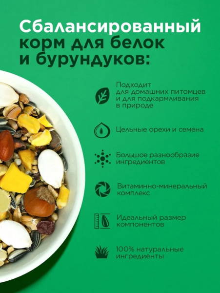 Little One Корм для белок и бурундуков, 400гр