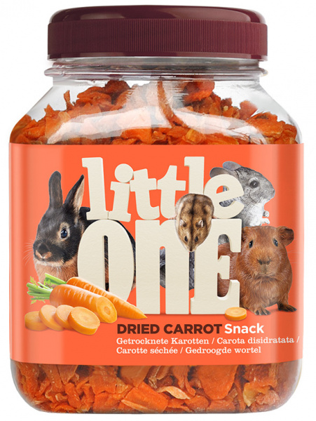 Little One Лакомство Сушеная морковь для грызунов, 200гр