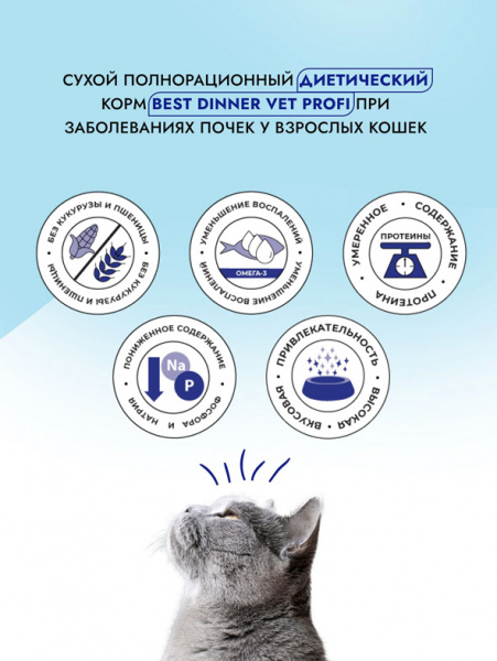 Best Dinner Cat Vet Profi Renal купить в ZooKorm24.ru