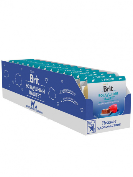 Brit Premium Adult Mini воздушный паштет для взрослых собак мелких пород, тунец