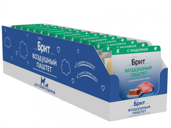 Brit Premium Puppy Mini воздушный паштет для щенков мелких пород, индейка