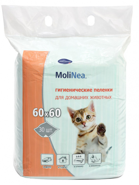 MoliNea пеленки для животных 60х60, 30 шт
