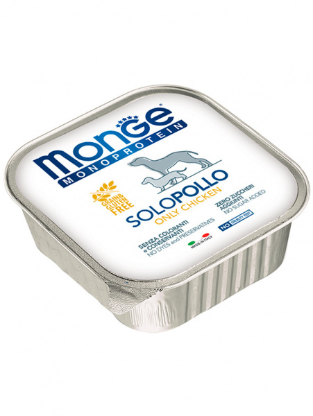 Monge Dog Monoprotein Solo влажный корм для собак, паштет, курица