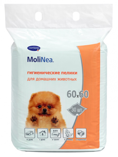 MoliNea пеленки для животных 60х60, 30 шт
