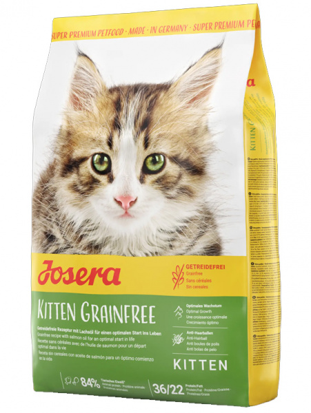 Josera Cat Kitten Grainfree для котят до 12 месяцев, беременных и кормящих кошек, беззерновой, птица