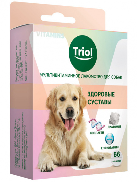 Triol Мультивитаминное лакомство Здоровые суставы для собак, 33гр