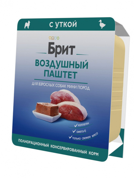 Brit Premium Adult Mini воздушный паштет для взрослых собак мелких пород, утка